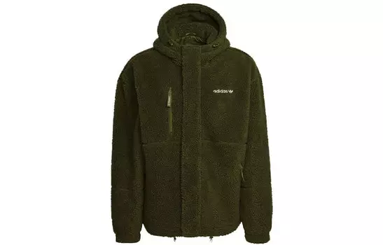Куртка-трилистник мужская оливковая Adidas Originals, оливково-зеленый