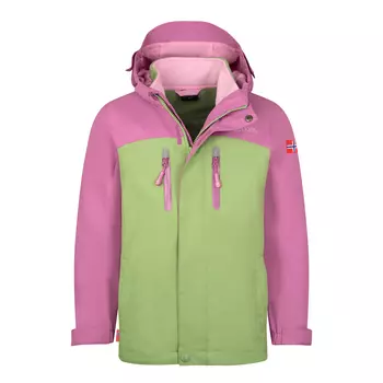 Куртка Trollkids 3in1 Jacke Bryggen, цвет Malvenpink/Pistaziengrn/Rosa