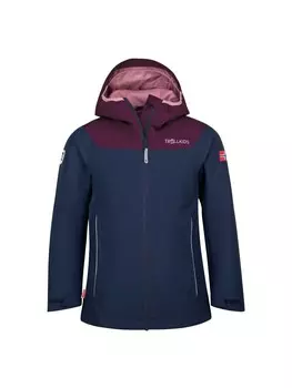 Куртка Trollkids Bergen, цвет navy/plum