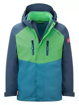 Куртка Trollkids Bryggen, цвет blau/grn