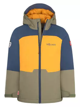 Куртка Trollkids Hardanger, цвет gelb/khaki/blau