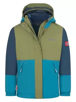 Куртка Trollkids Kjerag, цвет khaki/blau