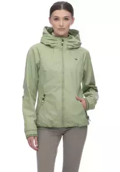Куртка тряпичная для отдыха "DIZZIE", с капюшоном, с большим капюшоном, непромокаемый материал Ragwear, зеленый