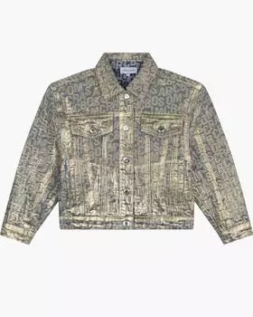 Куртка Trucker с металлическим переплетенным логотипом Marc Jacobs, золотой