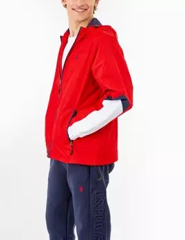 Куртка U.S. Polo Assn.Colorblock Hooded, красный