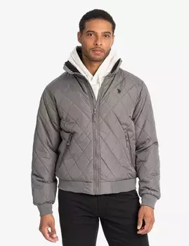 Куртка U.S. Polo Assn. Diamond Quilted Fleece, серый