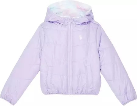Куртка U.S. POLO ASSN. Tie-Dye Faux Fur Jacket, цвет Lavender
