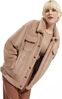 Куртка UGG Frankie Faux Fur Trucker, цвет Tan Grey