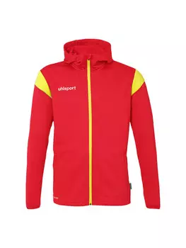 Куртка uhlsport Squad 27 Track Hood, цвет rot/limonengelb