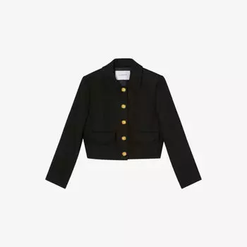 Куртка укороченная льняная Lk Bennett, черный