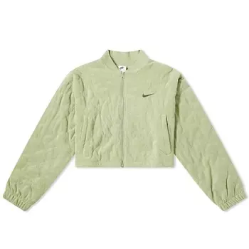 Куртка укороченная Nike Terry Quilted, зеленый