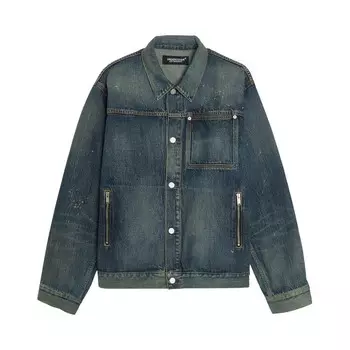 Куртка Undercover Zip Pockets Denim Jacket Light Blue Indigo, синий