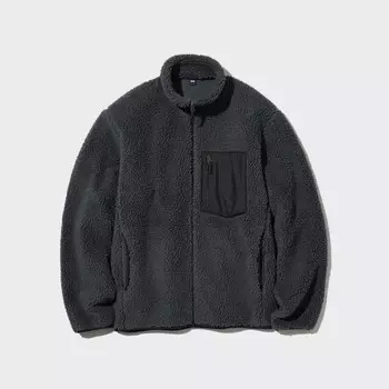 Куртка Uniqlo Fleece, темно-серый