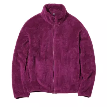 Куртка Uniqlo Fluffy fleece, фиолетовый