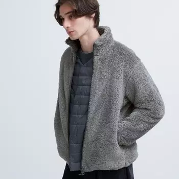 Куртка Uniqlo Fluffy Fleece, серый