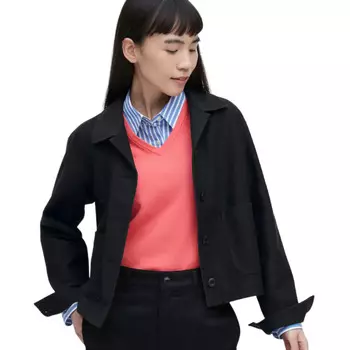 Куртка Uniqlo Jersey Relaxed Fit, черный