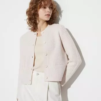 Куртка UNIQLO короткая, молочный
