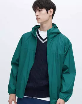 Куртка Uniqlo Uv Protection 3d Cut Pocketable, зеленый