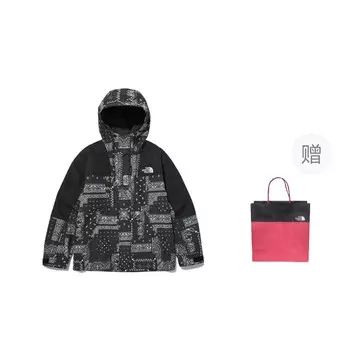 Куртка унисекс черный подарочная сумка The North Face