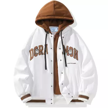 Куртка унисекс Doraemon, Армейский зеленый (съемная кепка)