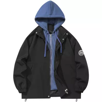 Куртка унисекс Jeep, бежевый/синий