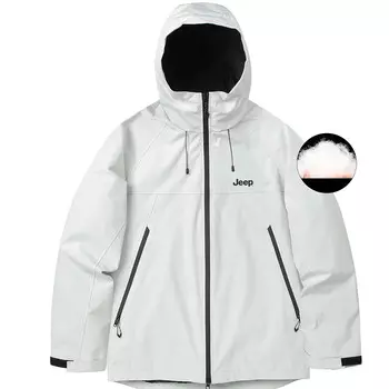 Куртка унисекс Jeep, цвет Black Gray [3-in-1 Detachable Goose Down Liner]