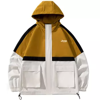 Куртка унисекс Jeep, цвет Yellow/White