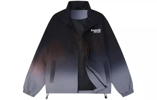 Куртка унисекс Kawasaki, Green Gradient (8891 Hooded)