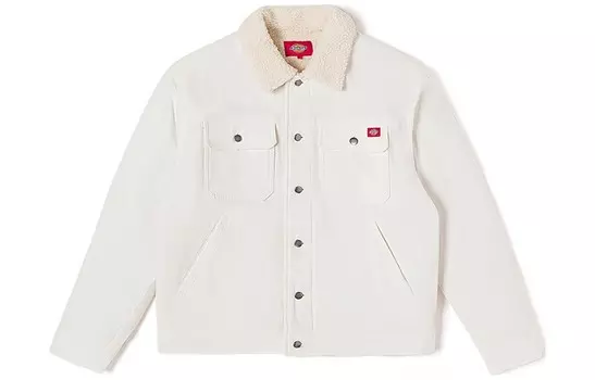 Куртка унисекс кремово-белая Dickies, кремовый/белый