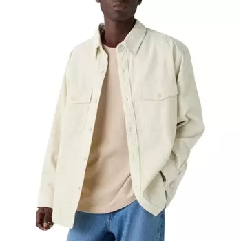Вельветовая рубашка с длинным рукавом Uniqlo, 01 молосно-белый