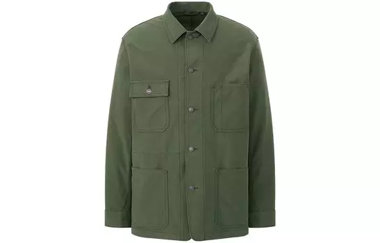 Куртка-рубашка Uniqlo, 56 оливковый