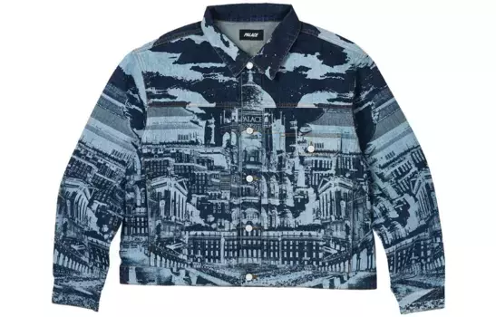 Куртка унисекс Palace Mega джинсовая, синий