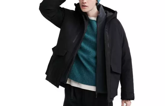Гибридная пуховая парка (3D Cut) Uniqlo, 09 черный