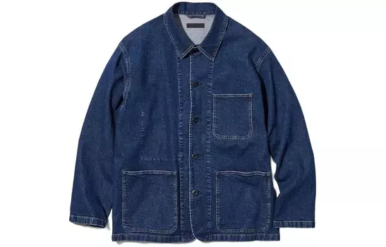 Мужская куртка-рубашка UNIQLO, 67 синий