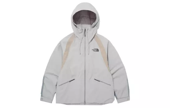 Куртка унисекс серо-белая The North Face, серый