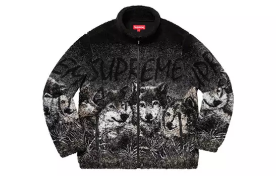 Куртка унисекс Supreme бархатная, серый