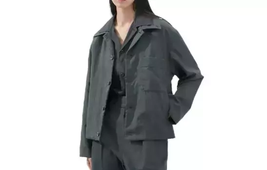 Легкая куртка унисекс Uniqlo Nylon Shirt, 08 темно-серый