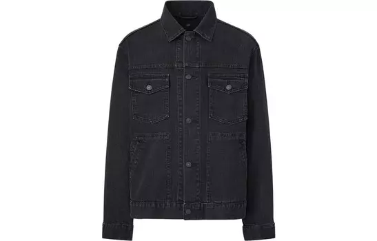 Мужская джинсовая куртка UNIQLO, 08 темно-серый