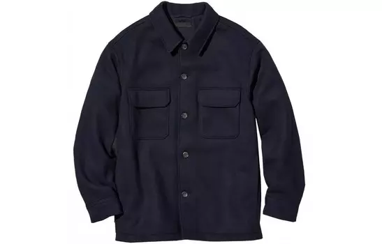 Рубашка Unisex Uniqlo Checked Overshirt, 69 темно-синий