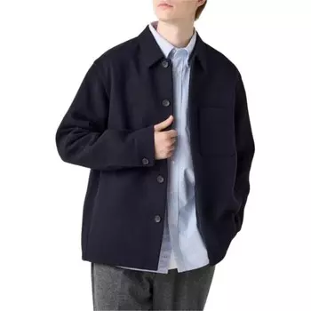 Куртка унисекс темно-синяя Uniqlo, темно-синий