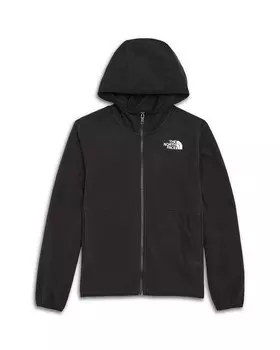Куртка унисекс The North Face Glacier с капюшоном и молнией во всю длину — Little Kid, Big Kid, черный