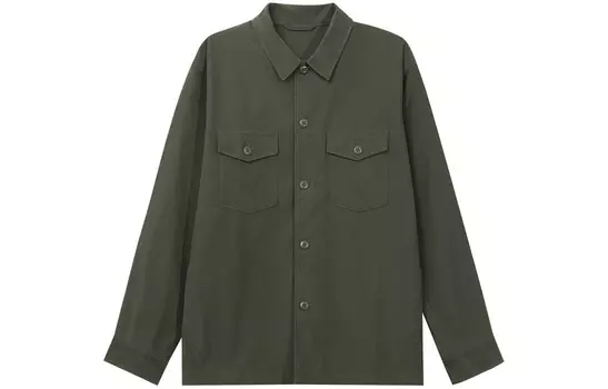 Куртка-рубашка Uniqlo (Jersey) Unisex, 57 оливковый