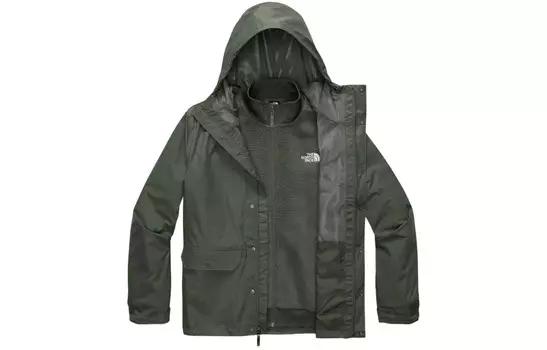 Куртка унисекс зеленая The North Face, зеленый