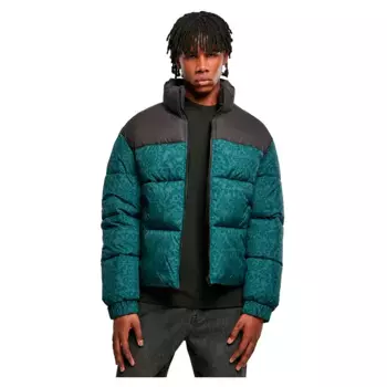 Куртка Urban Classics Aop Retro puffer, зеленый