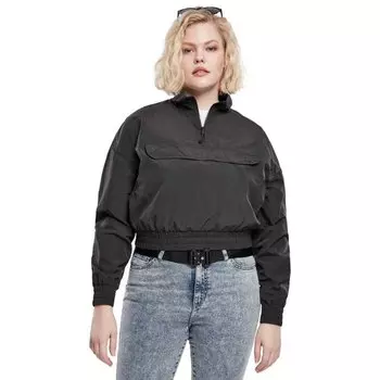 Куртка Urban Classics Cropped Crinkle Nylon, черный