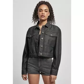 Куртка Urban Classics Denim Short Oversized, серый