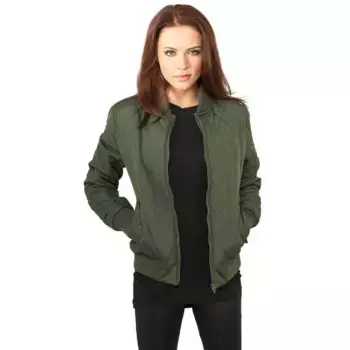 Куртка Urban Classics Diamond Quilt Nylon, зеленый