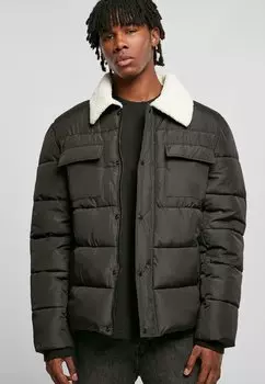 Куртка Urban Classics HERREN SHERPA COLLAR PADDED, черный
