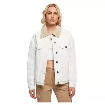 Куртка Urban Classics Oversized Sherpa denim, белый