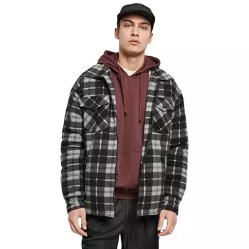 Куртка Urban Classics Plaid Teddy Lined Shirt, черный